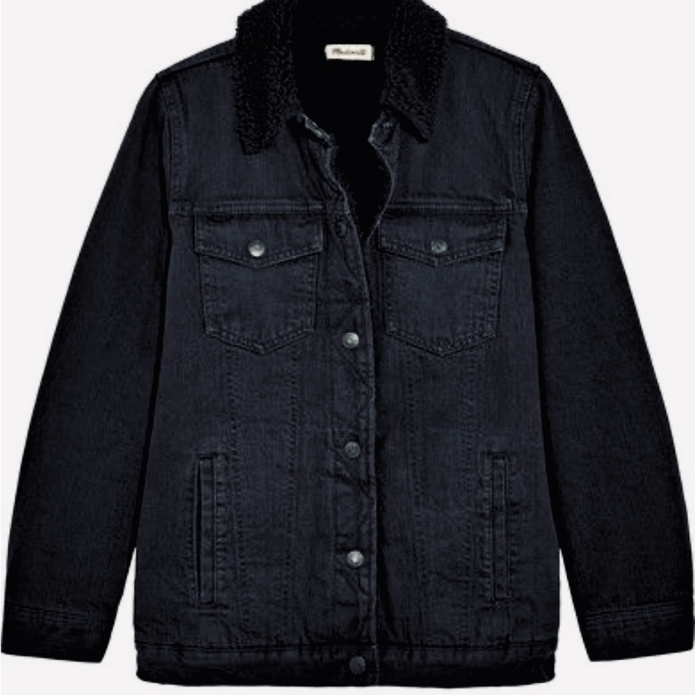 Madewell Faux Fur Lined Jean Jacket M